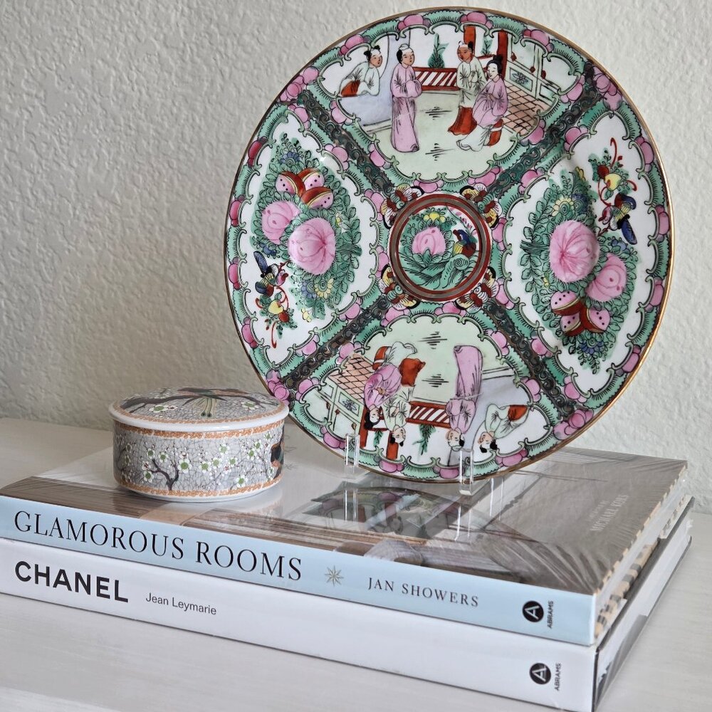 Vintage SMC Rose Medallion Decorative Chinese Plate